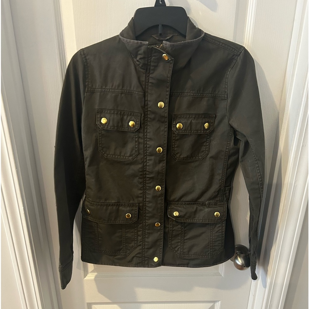 J.Crew 100% Cotton Jacket XS. Gently used Hunter Green